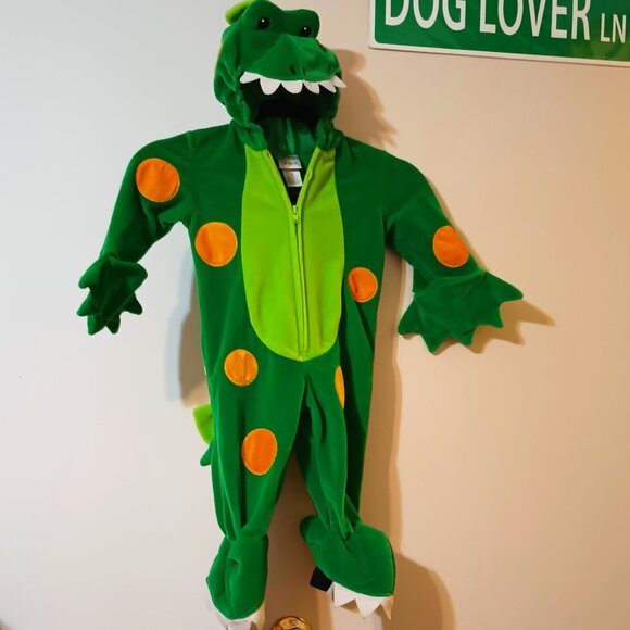 EUC ~Miniwear Infant Adorable Alligator Costume, Onesie w/ Character Hood & Tail - Picture 1 of 8